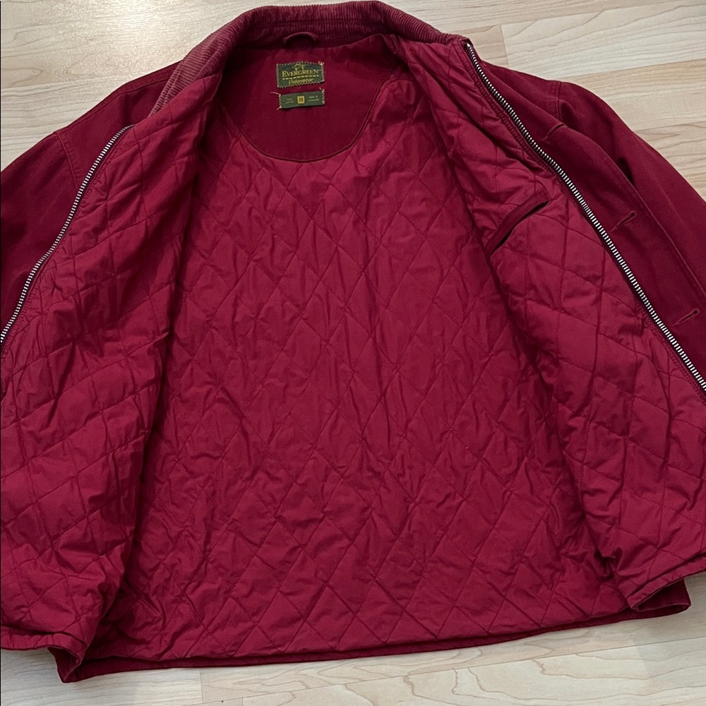 Vintage Evergreen Outerwear Red Canvas Jacket Men's M Oversized - Picture 3 of 11